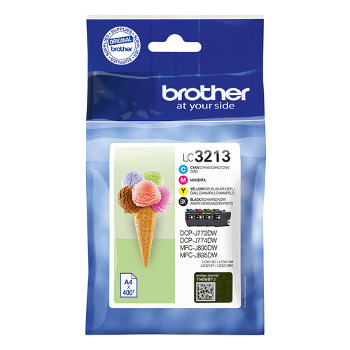Brother LC3213VAL ink cartridge 4 pc(s) Original Black, Cyan, Magenta, Yellow Brother LC3213VAL ink cartridge 4 pc(s) Original Black, Cyan, Magenta, Yellow